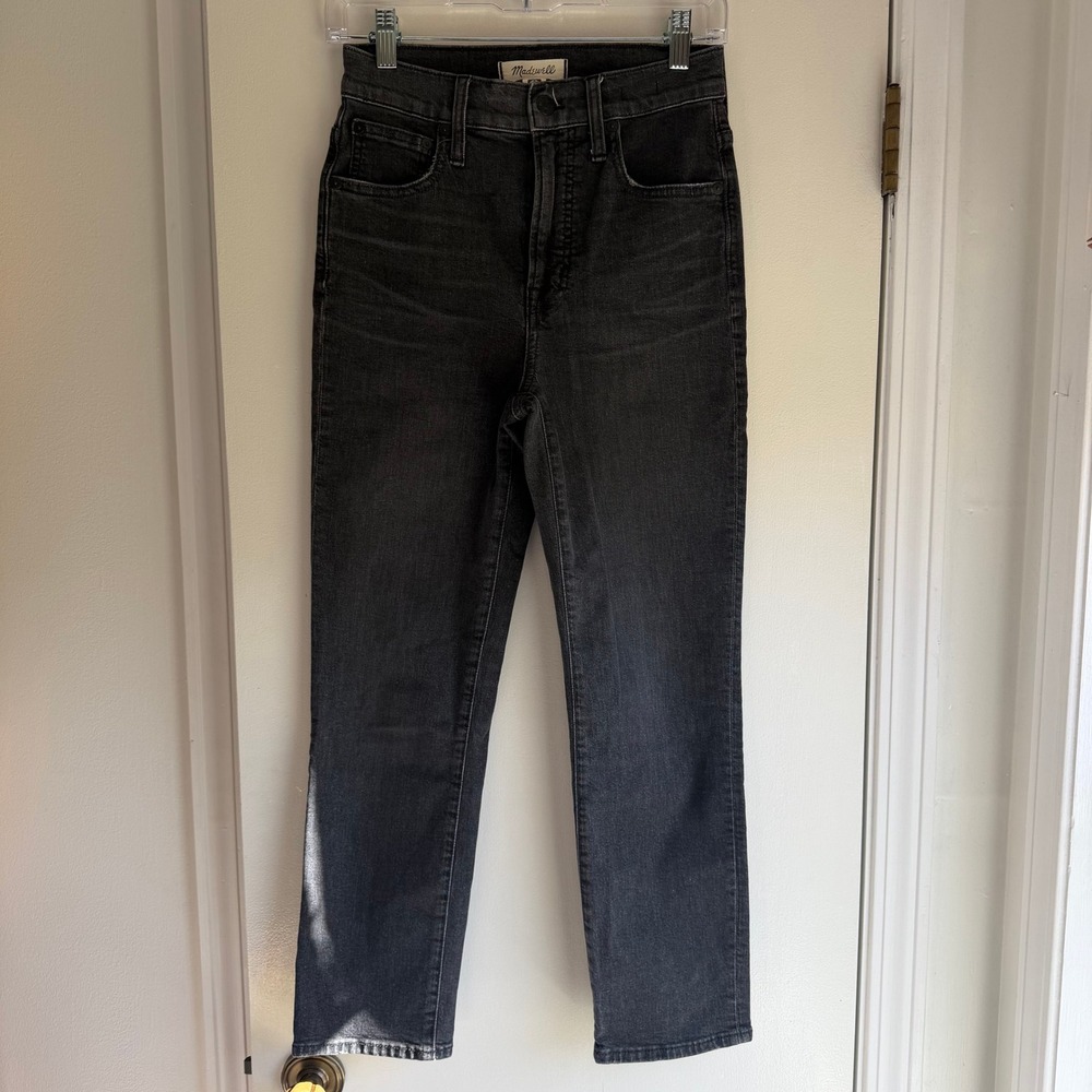 Madewell The Perfect Vintage Crop Jean High Rise Faded Black Lunar Wash Size 25